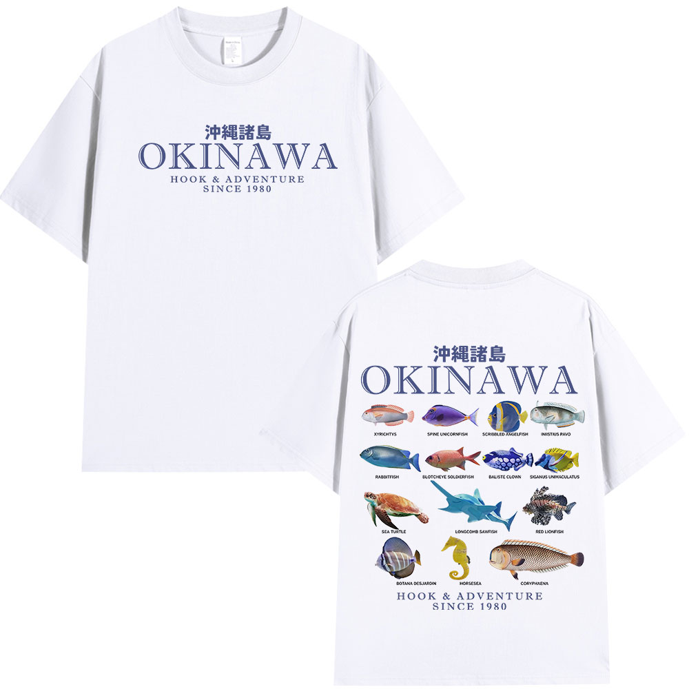 Okinawa Ocean Fish T Shirt Sea - Japanese Women Lifestyle ulasan dan harga
